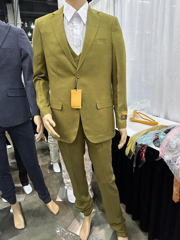 Mens Olive Green Blazer Sport Coat - Fabric Summer in pistachio sage green