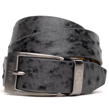 Marco Di Milano Domenico Belt Antique Gray Leather Shoe