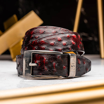 Marco Di Milano Domenico Belt Blackcherry Leather Shoes