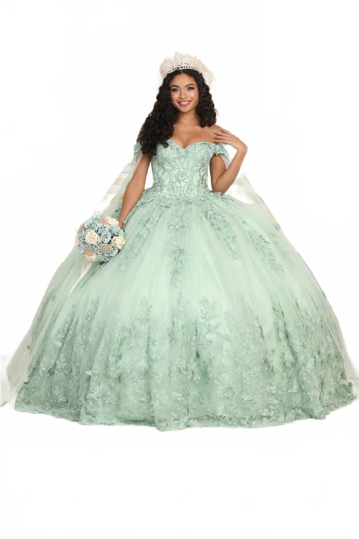 Layla K LK236 Sweetheart Lace up Back 3D Embellished Quince Gown