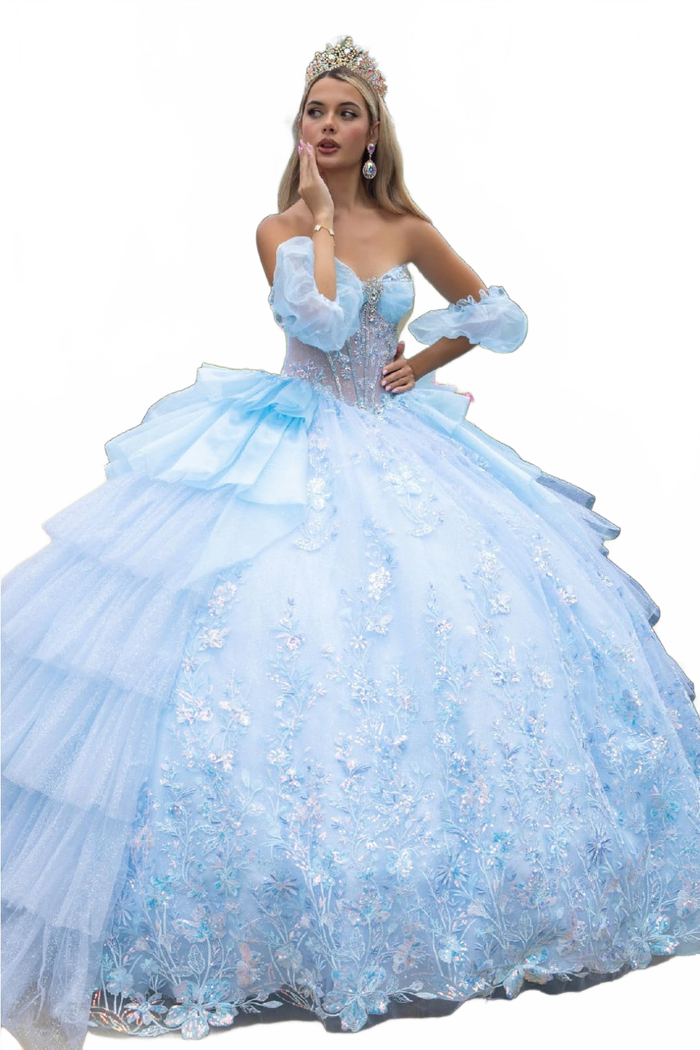 Strapless Layered Ball Gown by GLS Gloria GL3551