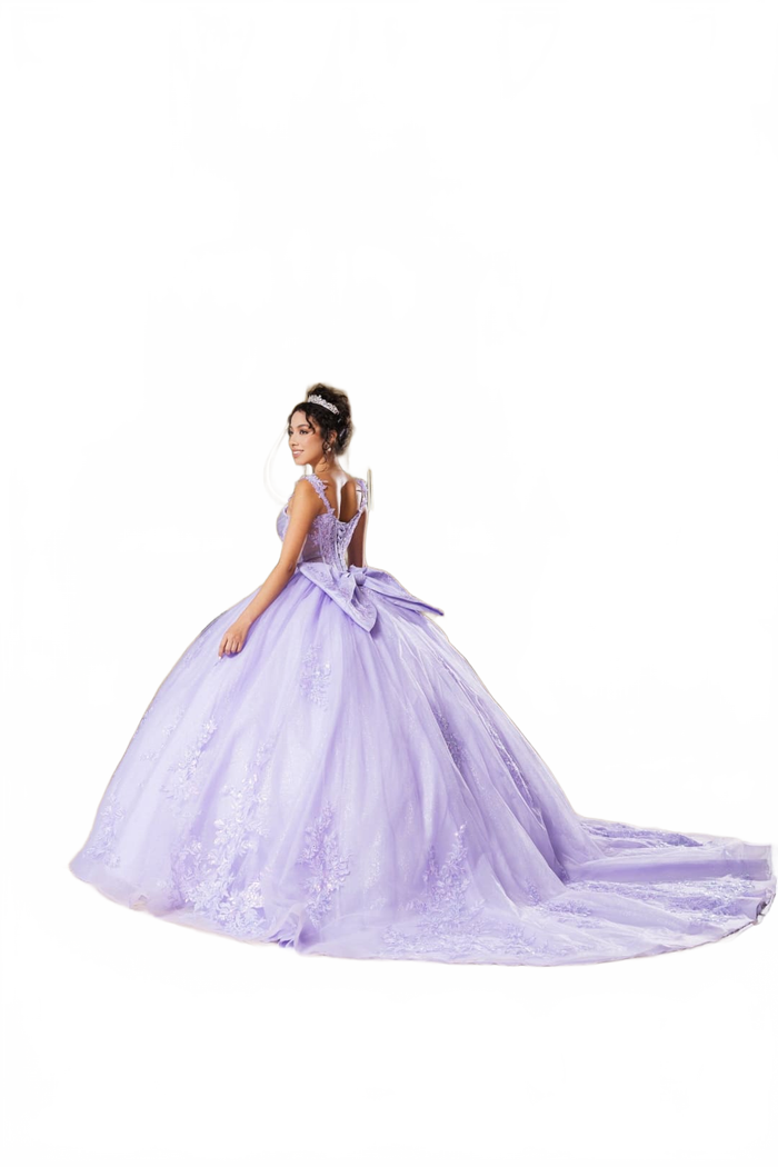 Quinceanera Dress Corset Pleated Embroidered Ball Gown Layla K LK269