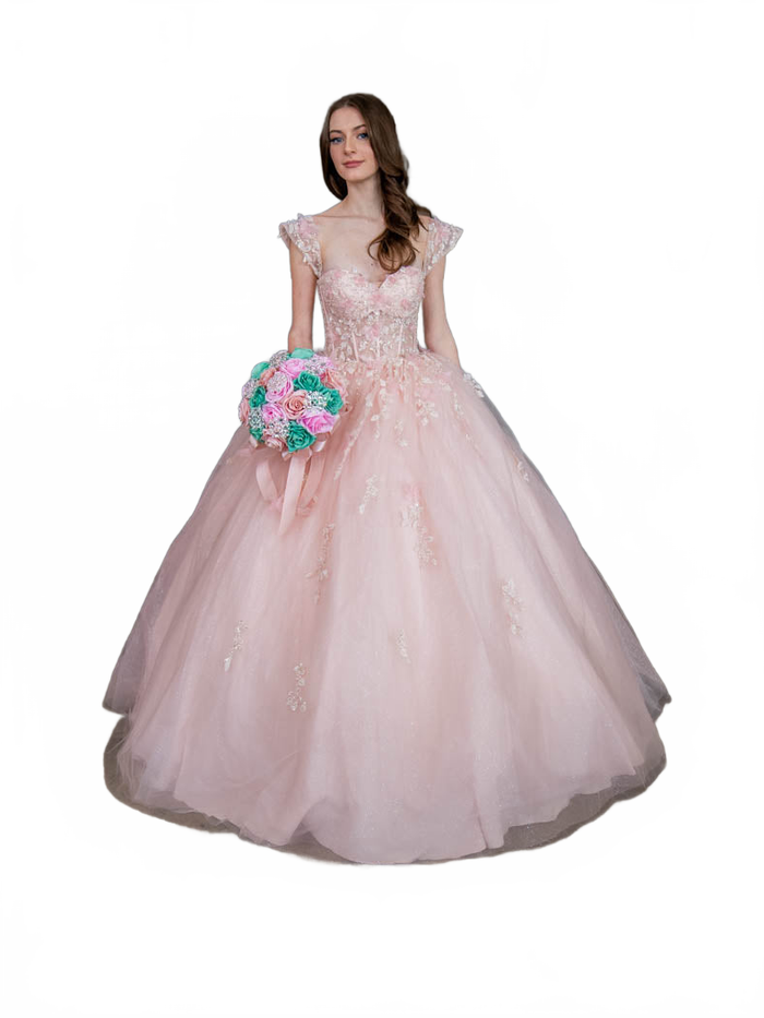 3D Butterfly Quinceanera Dress Off-Shoulder Ball Gown by Calla SCL30015