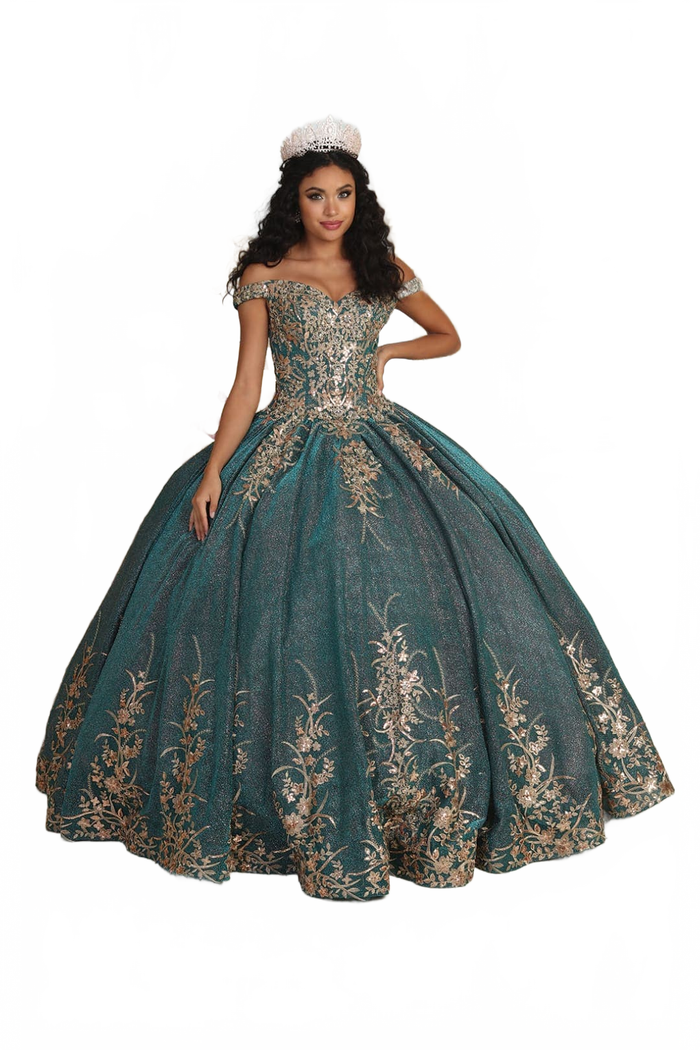 Plus Size Ball Gown in Hunter Green | Formal Quinceanera Dress by LK220