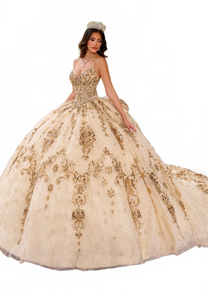 Rachel Allan RQ2202 Sleeveless Corset Quinceanera Dress