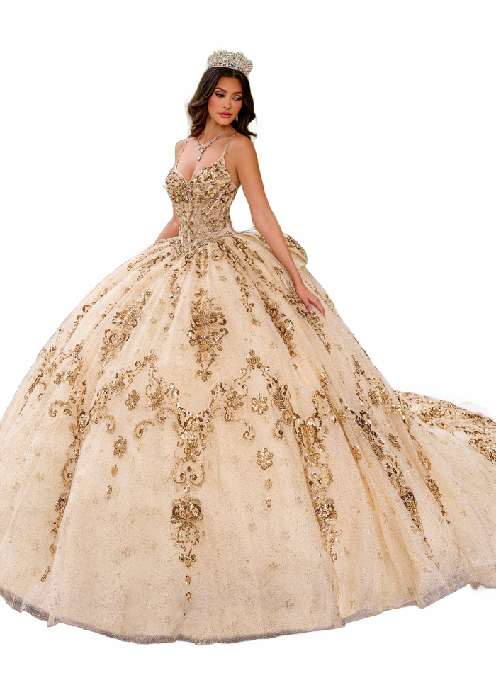 Rachel Allan RQ2202 Sleeveless Corset Quinceanera Dress