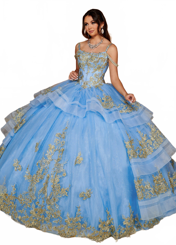 Rachel Allan RQ2169 Sleeveless Layered Quinceanera Dress