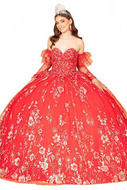 Red and Gold Ball Gown by Elizabeth KGL1944