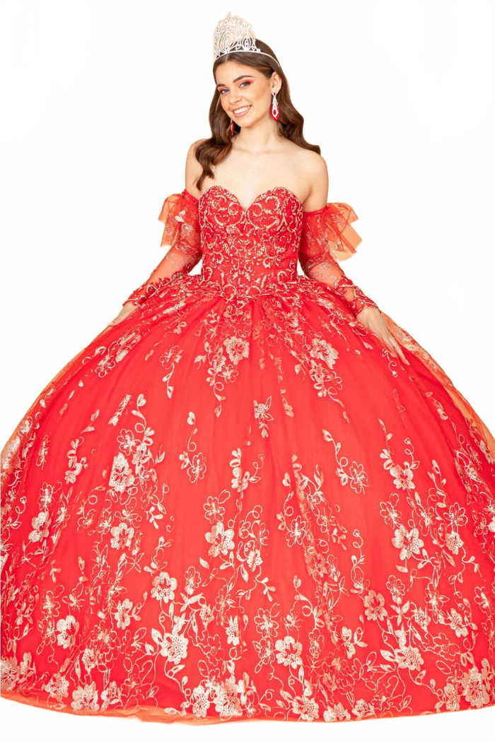Red and Gold Ball Gown by Elizabeth KGL1944