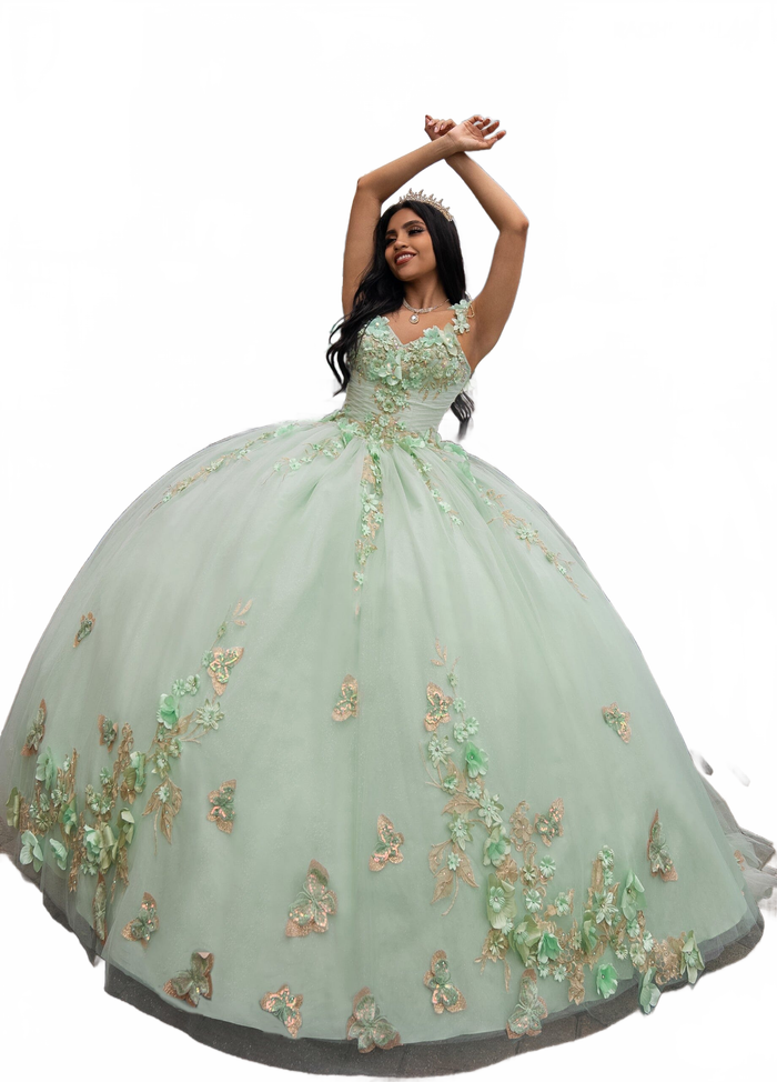 Rachel Allan RQ3125 3D Floral Sweetheart Quinceanera Dress