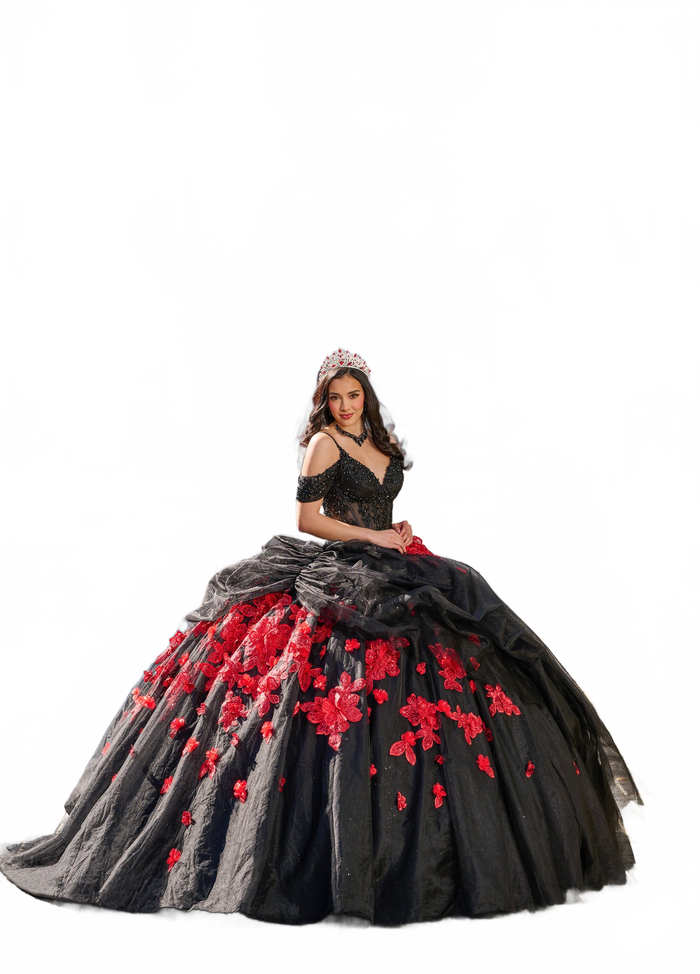 Rachel Allan RQ1144 Cold Shoulder Quinceanera Dress