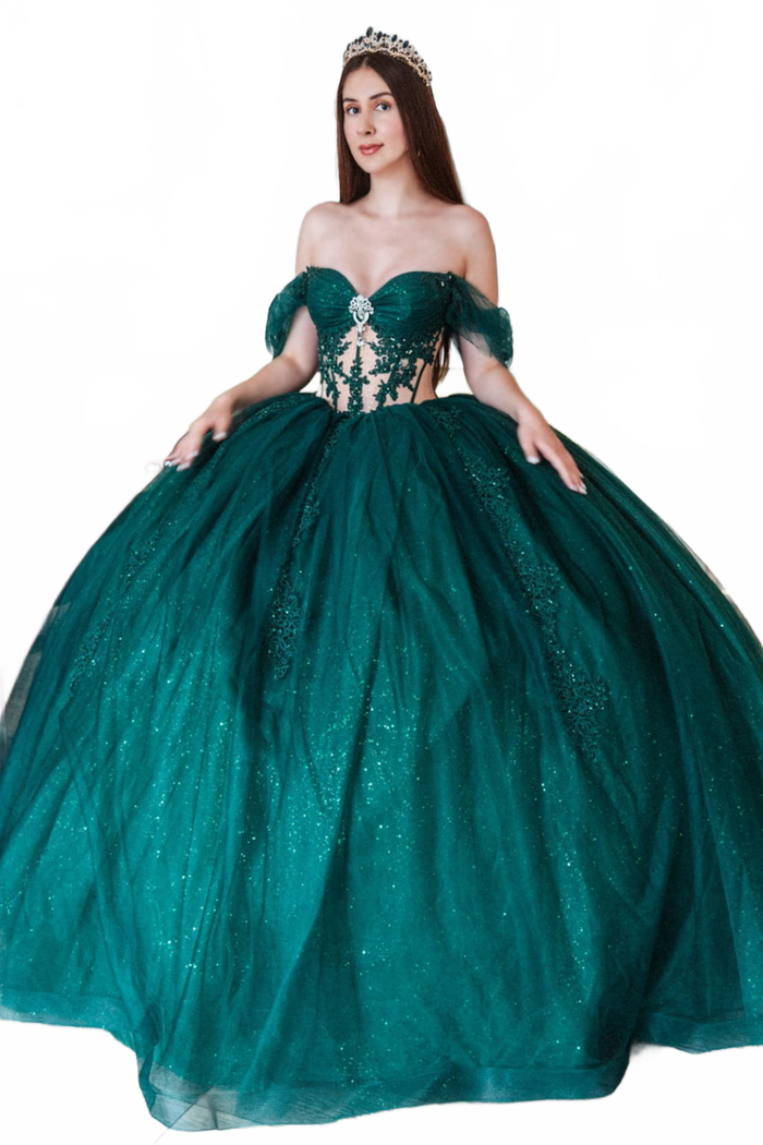 Off Shoulder Corset Ball Gown by GLS Gloria GL3502