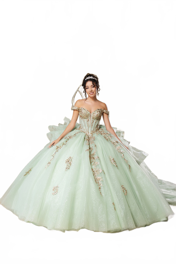 Quinceanera Dress Sweetheart Ruffles Sequin Prom Gown By Layla K LK272
