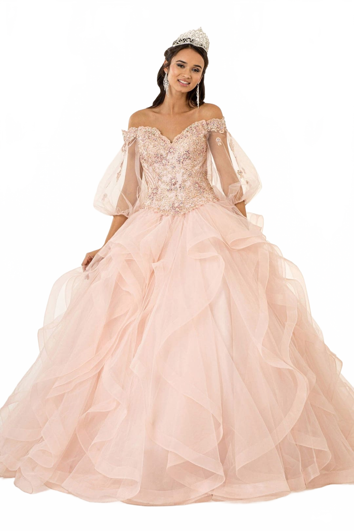 Off Shoulder Ball Gown by Elizabeth KGL2601