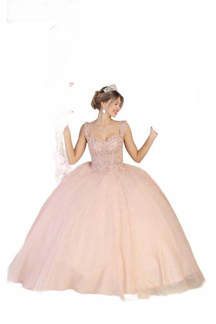 Layla K LK194 Sleeveless Embroidered Quince Ball Gown