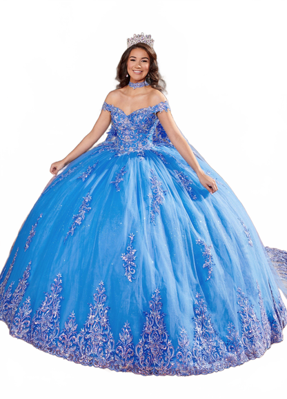 Rachel Allan RQ1121 Applique Off Shoulder Quinceanera Dress