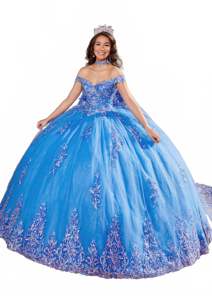 Rachel Allan RQ1121 Applique Off Shoulder Quinceanera Dress