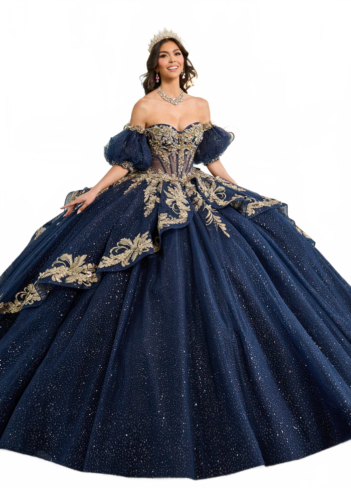 Rachel Allan RQ3153 Puff Sleeve Quinceanera Dress