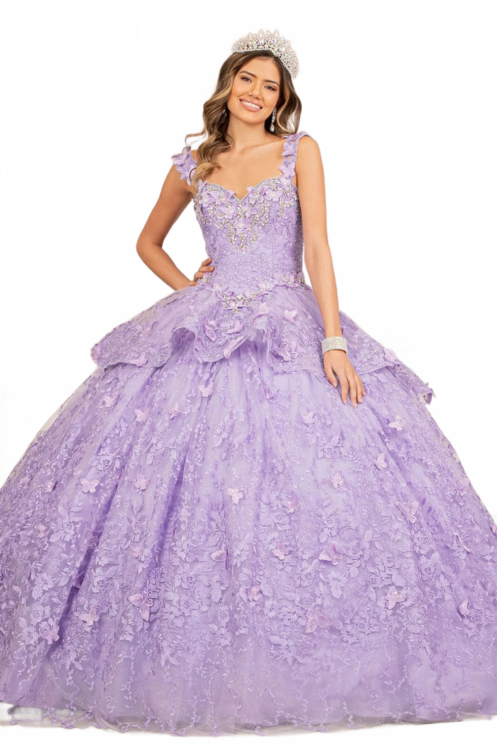 3D Butterfly Sweetheart Ball Gown by Elizabeth KGL3112