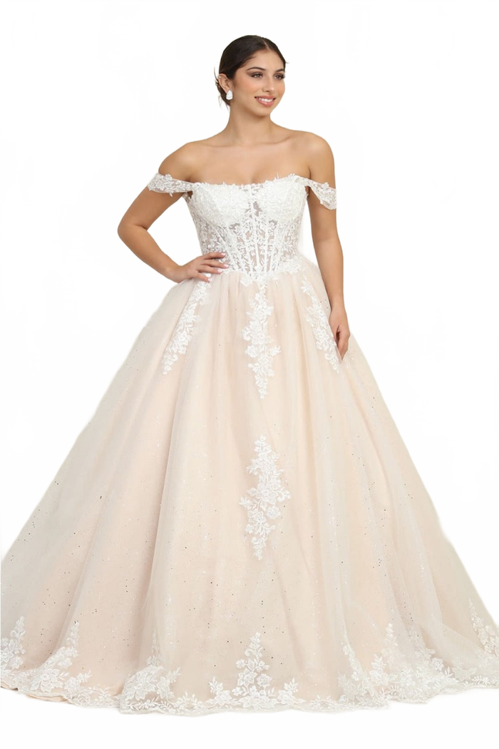 Layla K LK253 Corset Bodice Ivory/Nude Wedding Gown