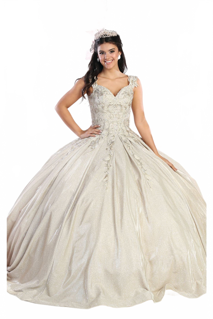 Quinceanera Dress Ball Gown Off The Shoulder Glitter & Plus Size