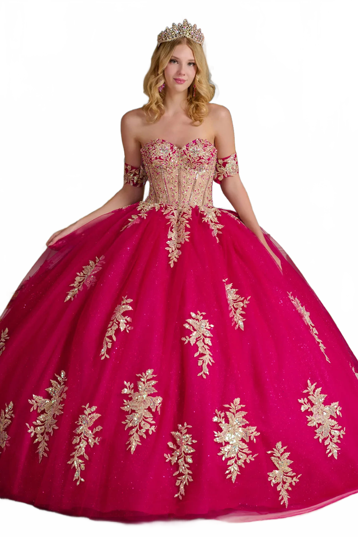 Strapless Corset Ball Gown by Elizabeth K GL3641