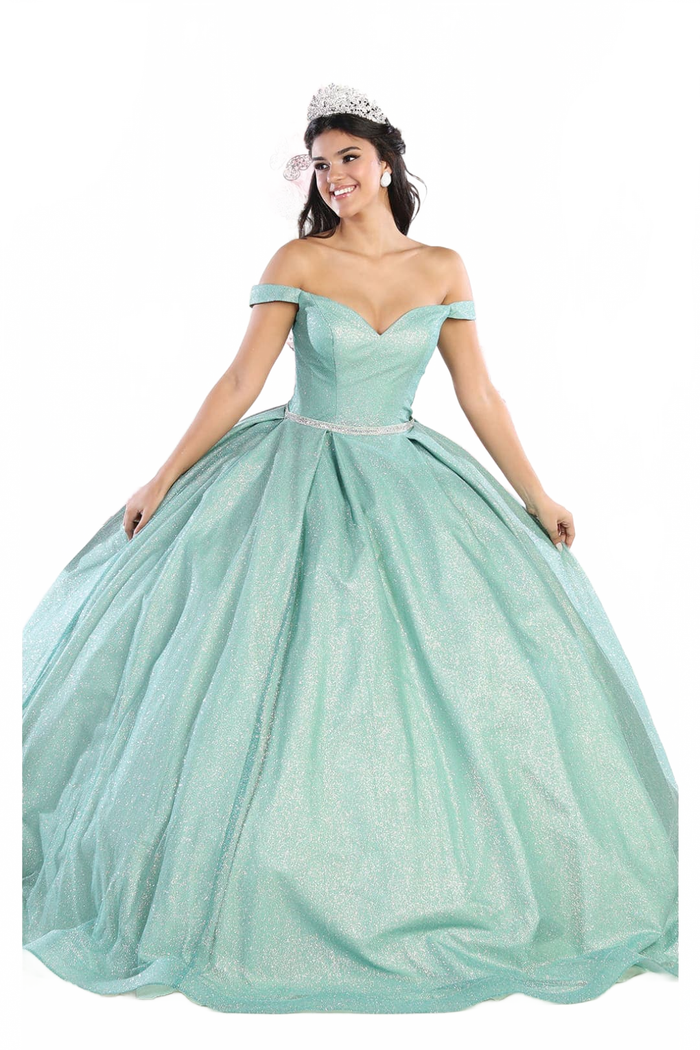 Layla K LK176 Off The Shoulder Glitter Sweetheart Quinceanera Dress