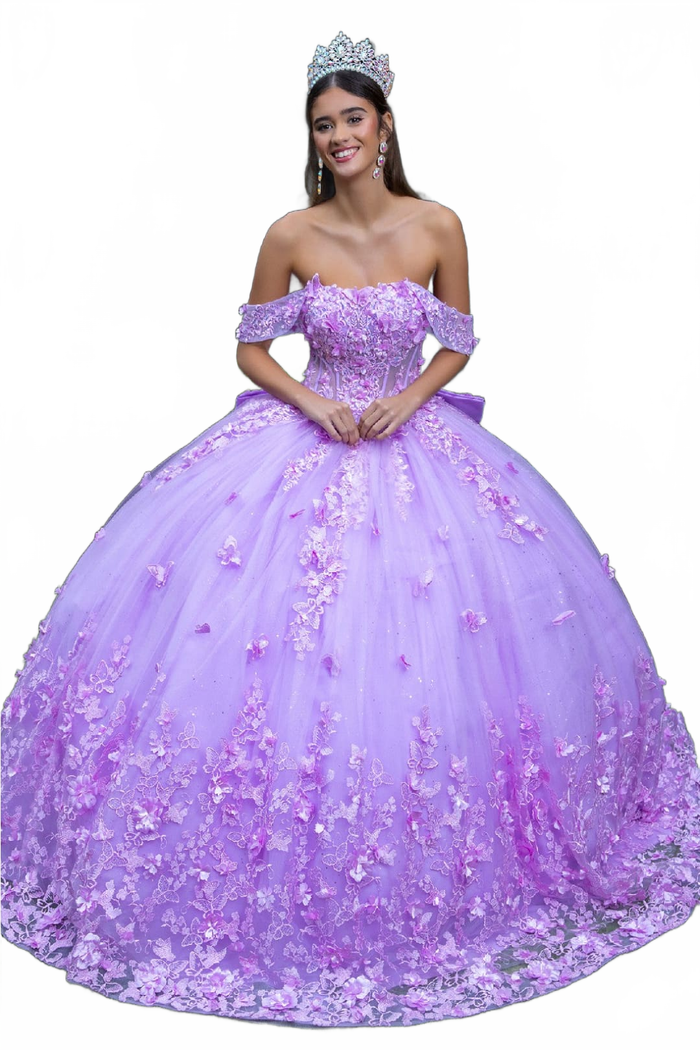 Off Shoulder Bow Ball Gown by GLS Gloria GL3524