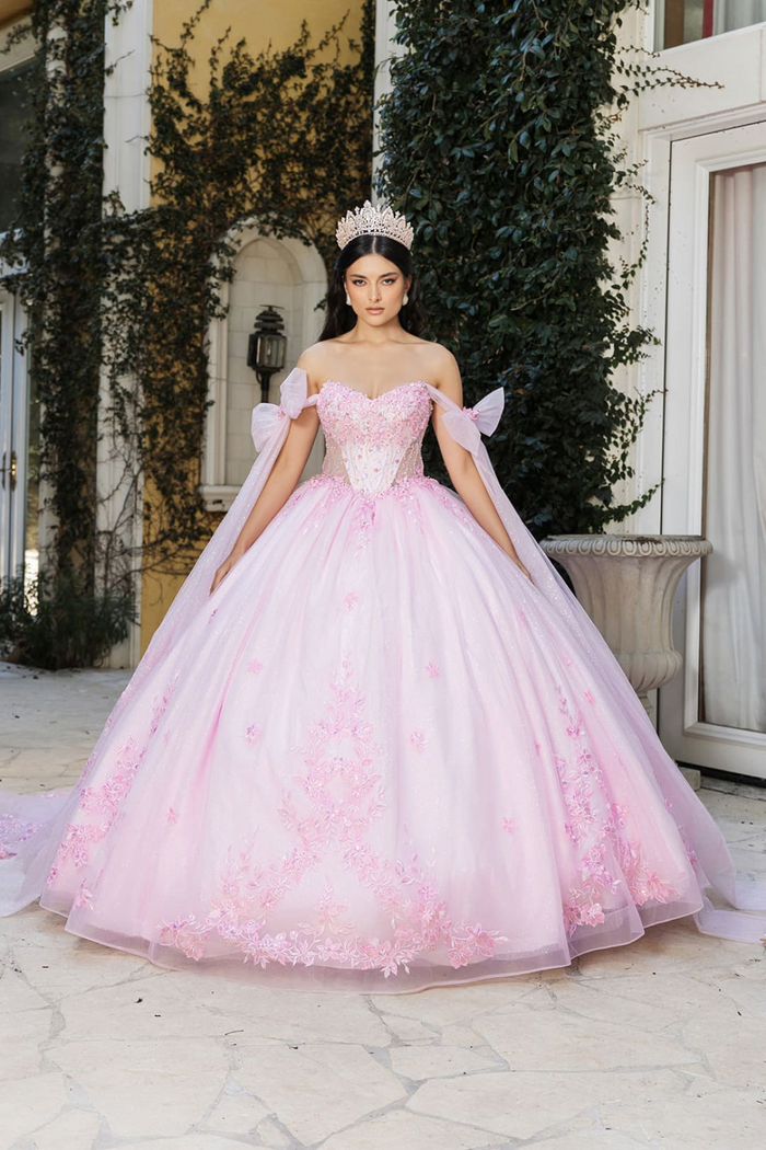 Pageant Dress Sweetheart Cape Sleeves Ball Gown By Layla K LK263