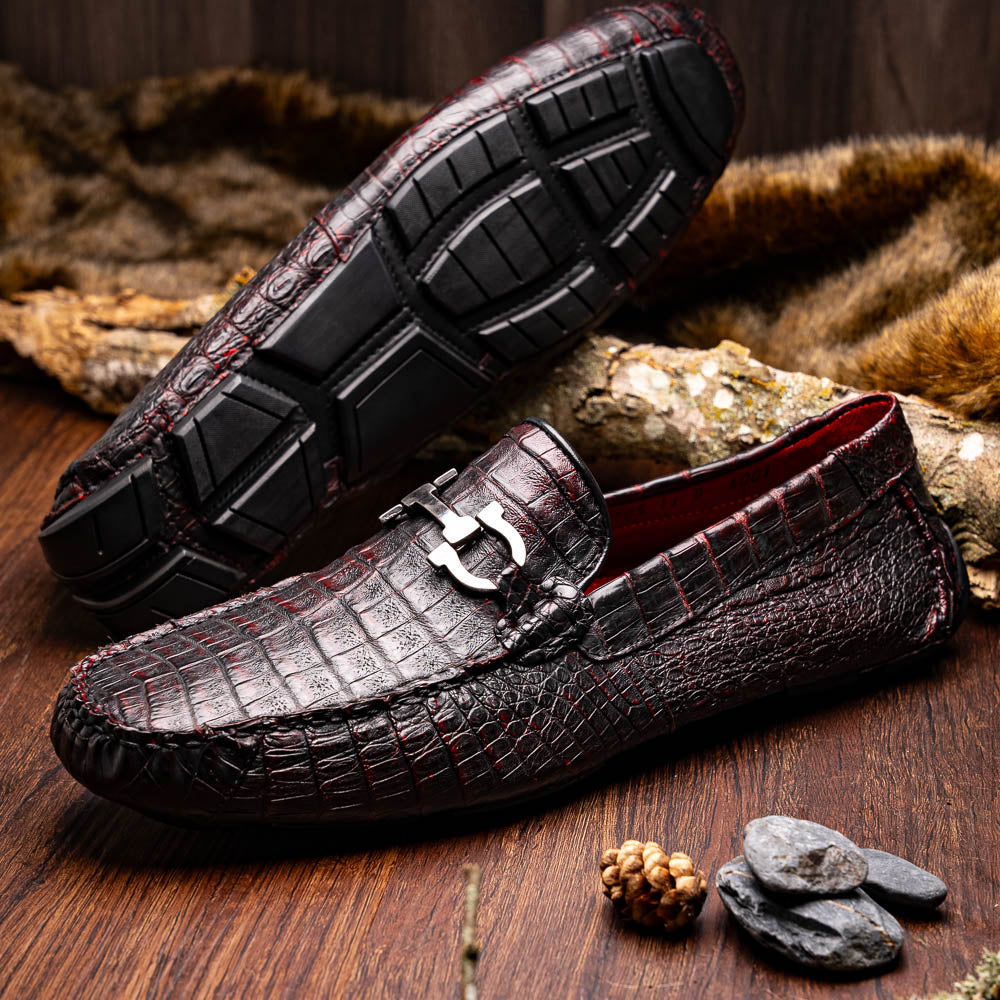 Marco Di Milano Parma Black Cherry Leather Oxfords