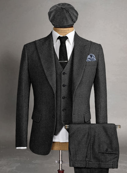 Mens Great Gatsby Outfit - 1920s Gangster Outfit Look in Charcoal
