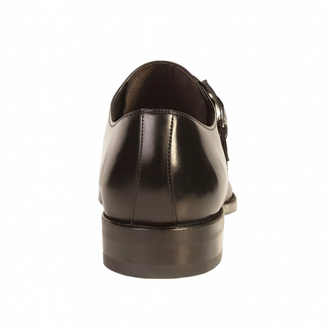 Phoenix Black Genuine Deerskin Monkstraps by Mezlan