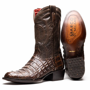 Marco_Di_Milano Phoenix: Aged Brown Leather Luxury Shoe