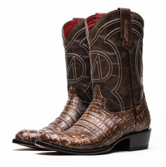 marco-di-milano-phoenix-stone-brown-caiman-crocodile-round-toe-cowboy-boots