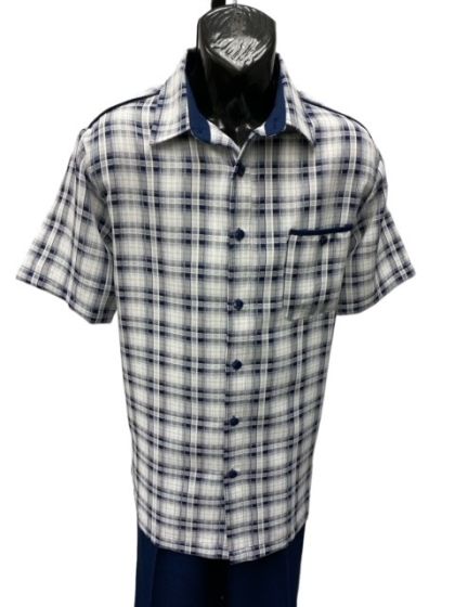 Mens 2 Piece Walking Suit - Textured Plaid