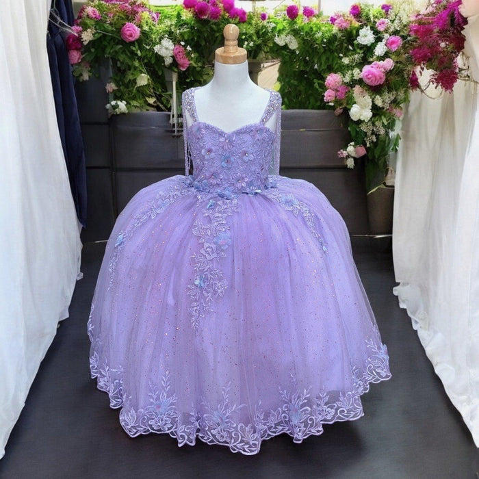 Floral Applique Quinceanera Dress Sleeveless Ball Gown by Calla SCL30011