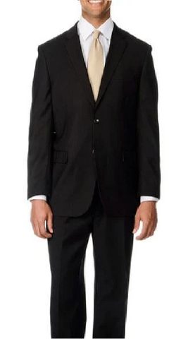 Brand: Caravelli Collezione Suit - Caravelli Suit - Caravelli italy Caravelli Men's Classic Fit 2 Button Black  Double Vent Suit