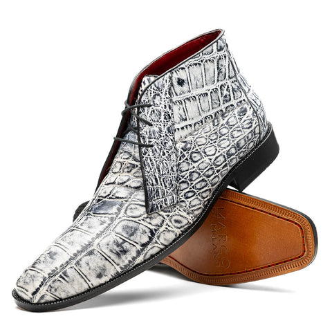 Marco Di Milano Pietro Newspaper Alligator Chukka Boots