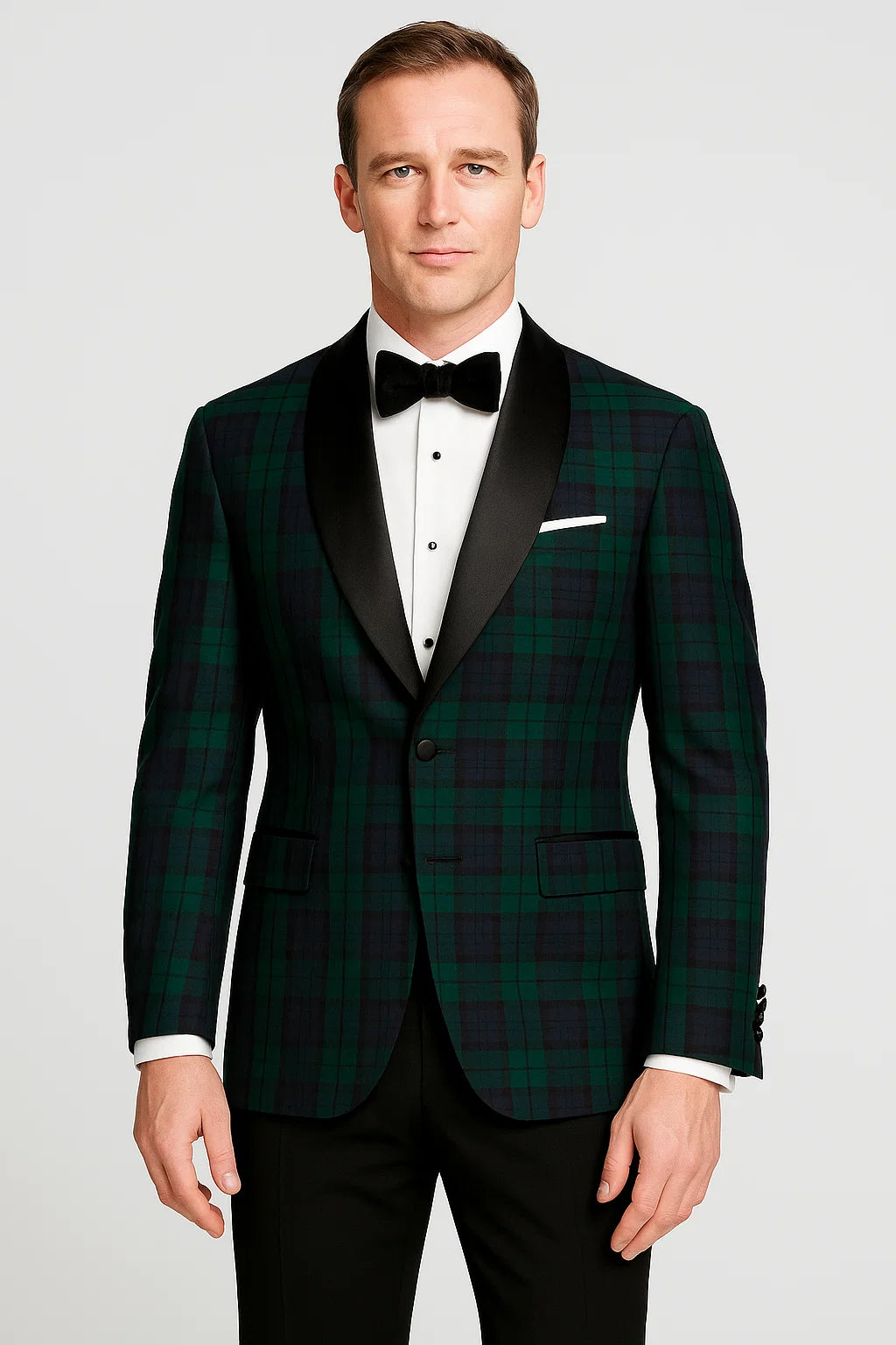 Plaid Dinner Jacket - Green Tartan Sportcoat
