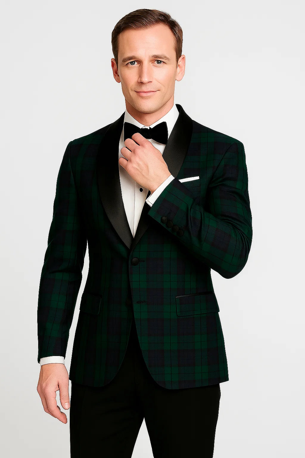 Plaid Dinner Jacket - Green Tartan Sportcoat