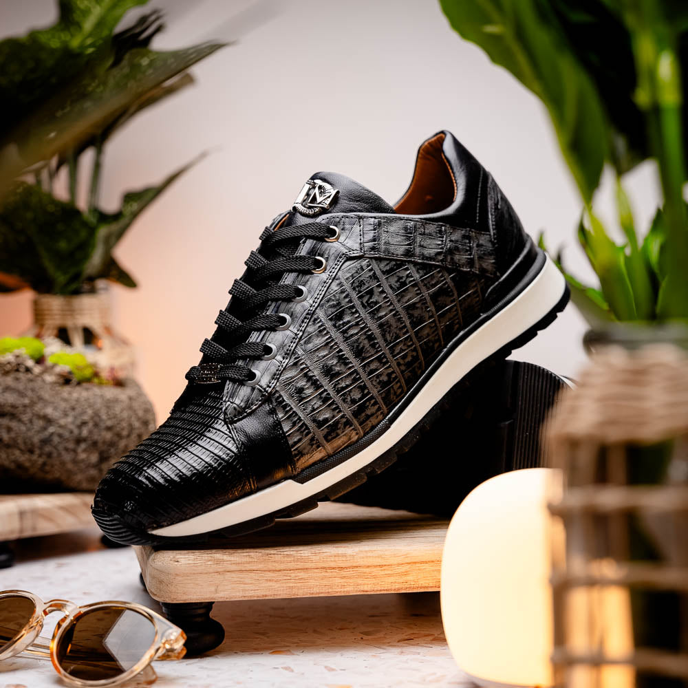 Marco Di Milano Portici Gray/Black Leather Oxford Shoe