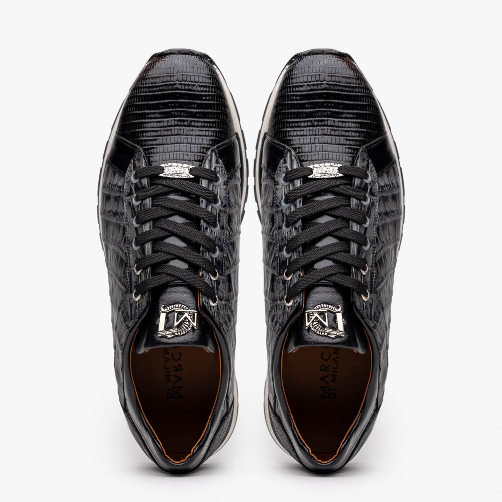 Marco Di Milano Portici Gray/Black Leather Oxford Shoe