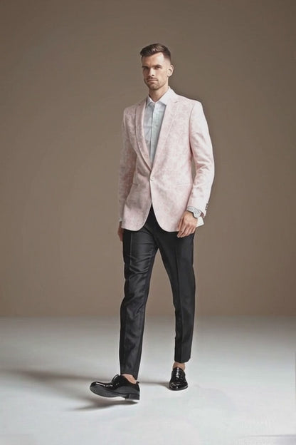 Mens Empire Prom Blazer in Pink Floral Pattern