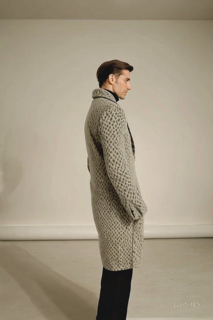 Vintage 1920s Gangster Pimp Coat  Full Length Leopard Faux Fur Style