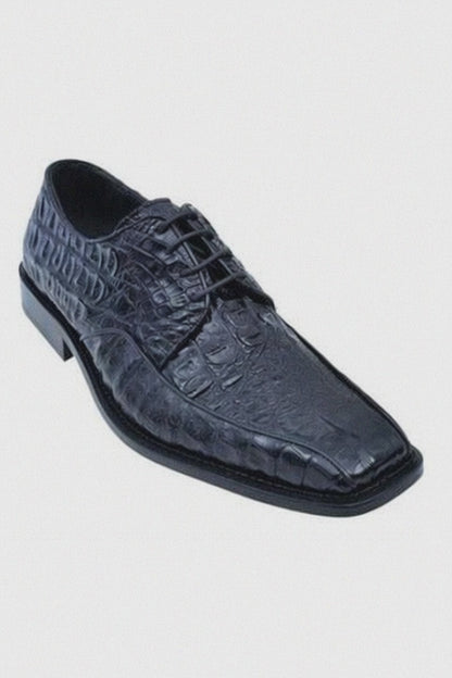 Mens Gator Belly Dress Shoe Exotic Los Altos Black