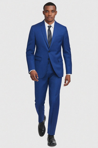 Mens Slim Fit Suit Cobalt Blue