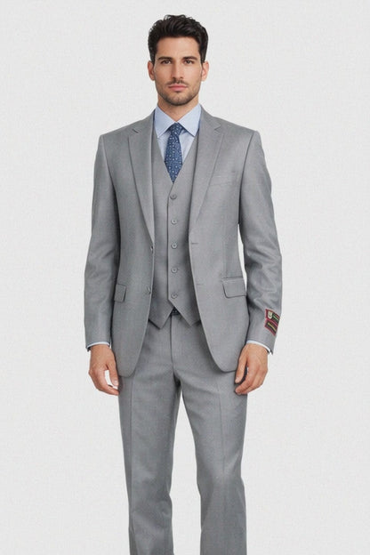 Giorgio Fiorelli Grey Two-Button Suit  Vest