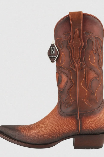 King Exotic Men's Shark Snip Toe Western Boots