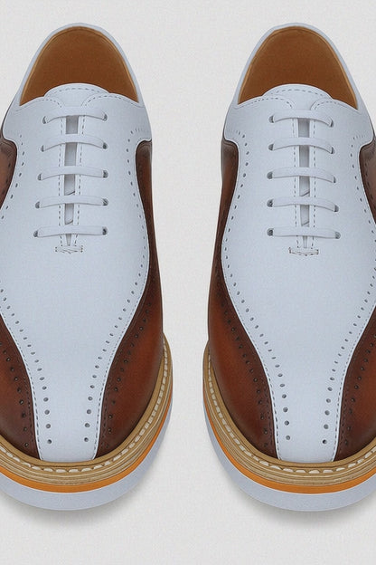 Stylish Two-Tone Brogue Oxford