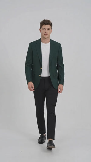Men’s Hunter Green Blazer with Black Pants –, Church, Business and Formal Outfit dark green color
